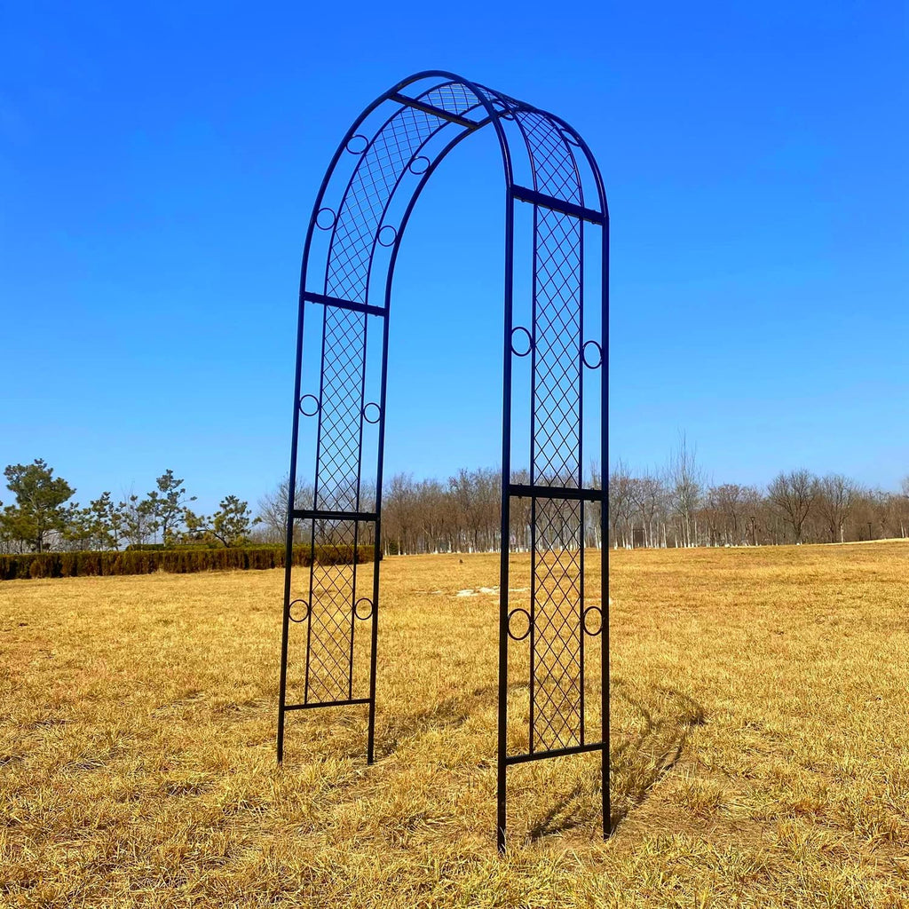 Black 47'' Wx87.5'' H Metal Garden Arch W916501