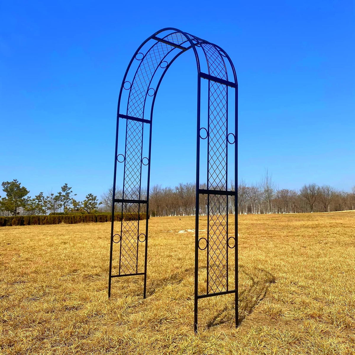 Black 47'' Wx87.5'' H Metal Garden Arch W916501
