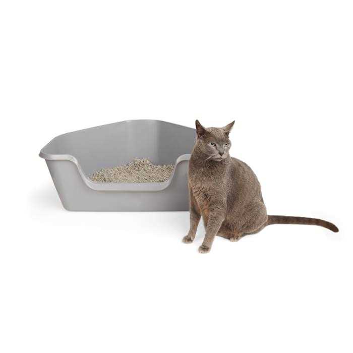 Grey High-Back Corner Litter Box C938