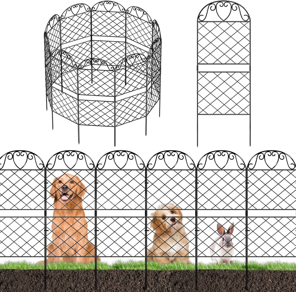 10 Panels Rustproof Metal Wire Garden Fence P3344