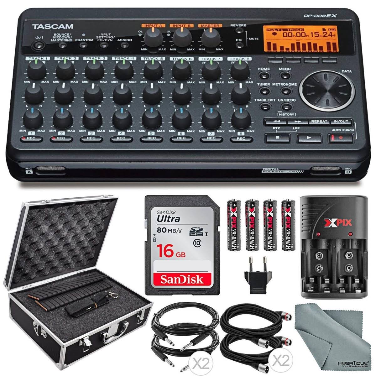 8-Track Digital Pocketstudio Bundle with Protective Case O85435