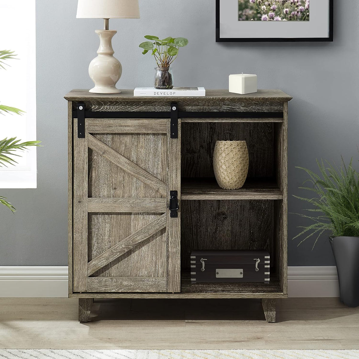 50 inch Sideboard Buffet with Sliding Barn Doors Z978498