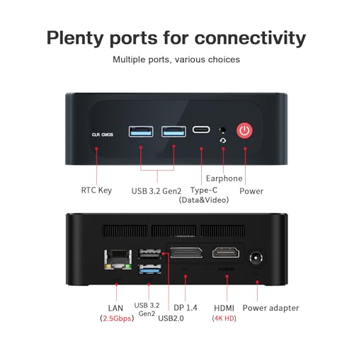 Mini PC AMD Ryzen 7 8745HS 32GB DDR5 RAM 1TB PCIe4.0 SSD G23978
