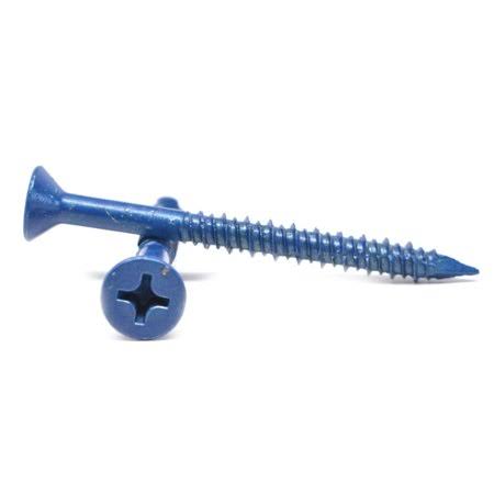 1/4 inch x 2 3/4 inch Concrete Screw Phillips Flat Head Low Carbon Steel Pk 1000 T832120