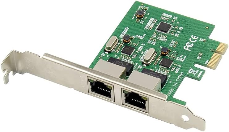 Dual Port Gigabit Ethernet PCIe Network Card Pack of 2 B68080