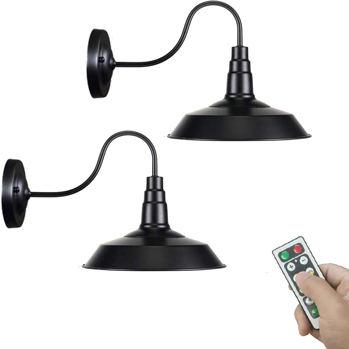 Black Battery Run Remote Control Wall Lamp N778