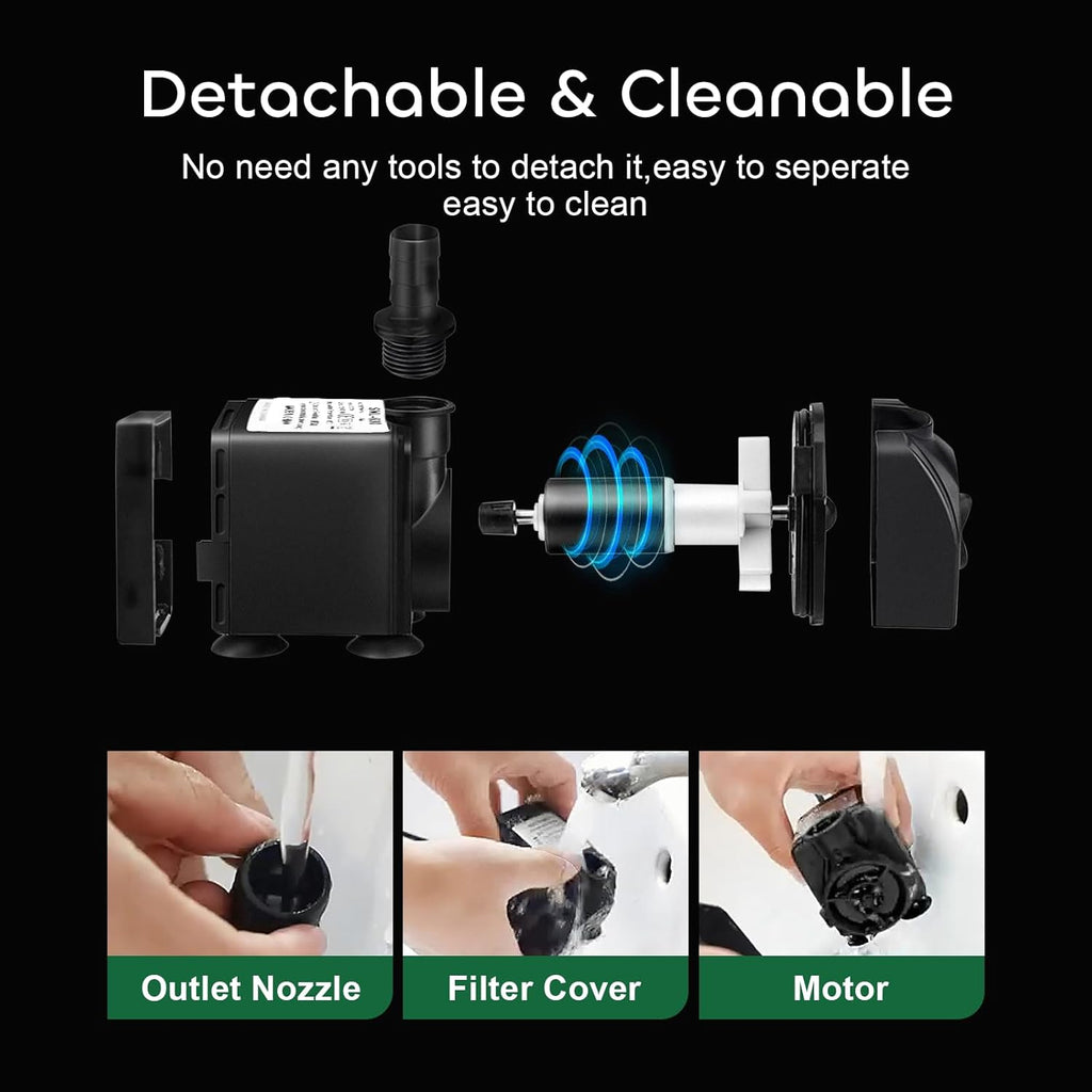 550GPH Submersible Pump with 3 Nozzles Black S757188