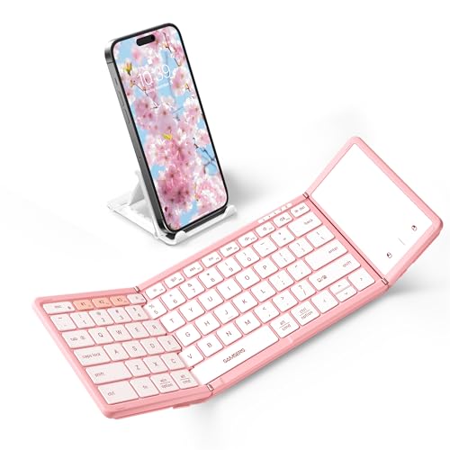 Foldable Bluetooth Keyboard with Touchpad, Black M777974