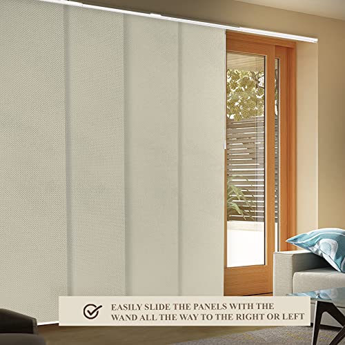 Blackout Fabric Sliding Door Blinds, W:46-86 x H: Up to-96 inches B5352