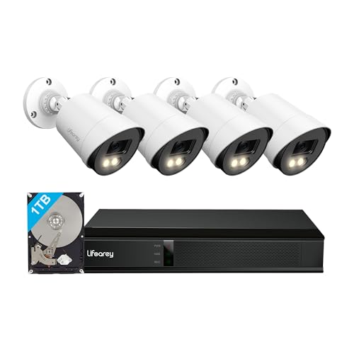 8CH 1TB HDD 4pcs 2MP Outdoor Wired Security Camera System Y65331