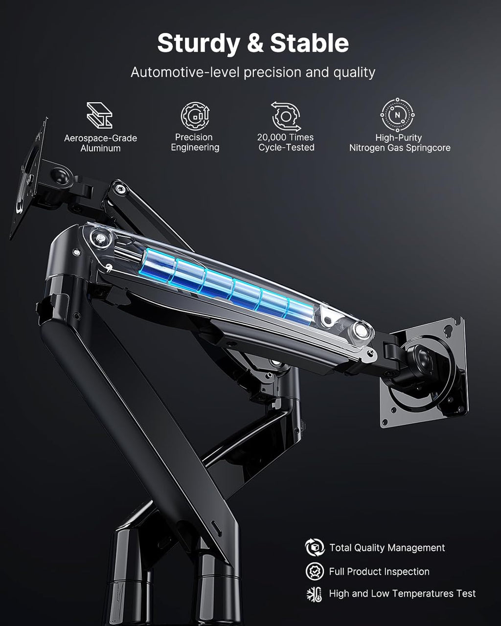 Dual Monitor Stand with USB, Height Adjustable, Black G359