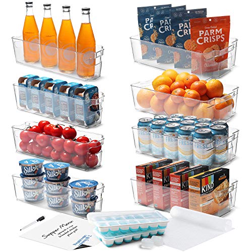 Stackable Clear Fridge & Freezer Organizer Bins G95465