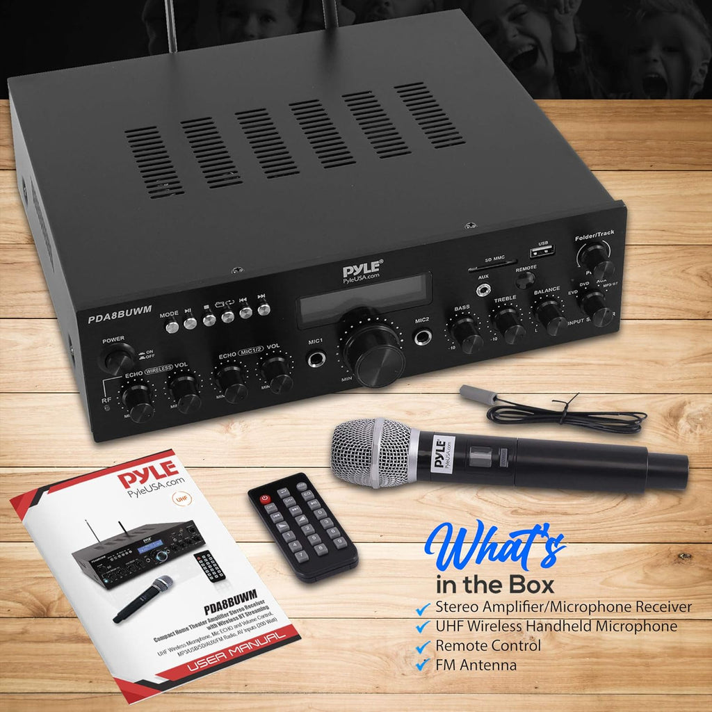 200W Dual Channel Wireless Microphone Power Amplifier System S4468
