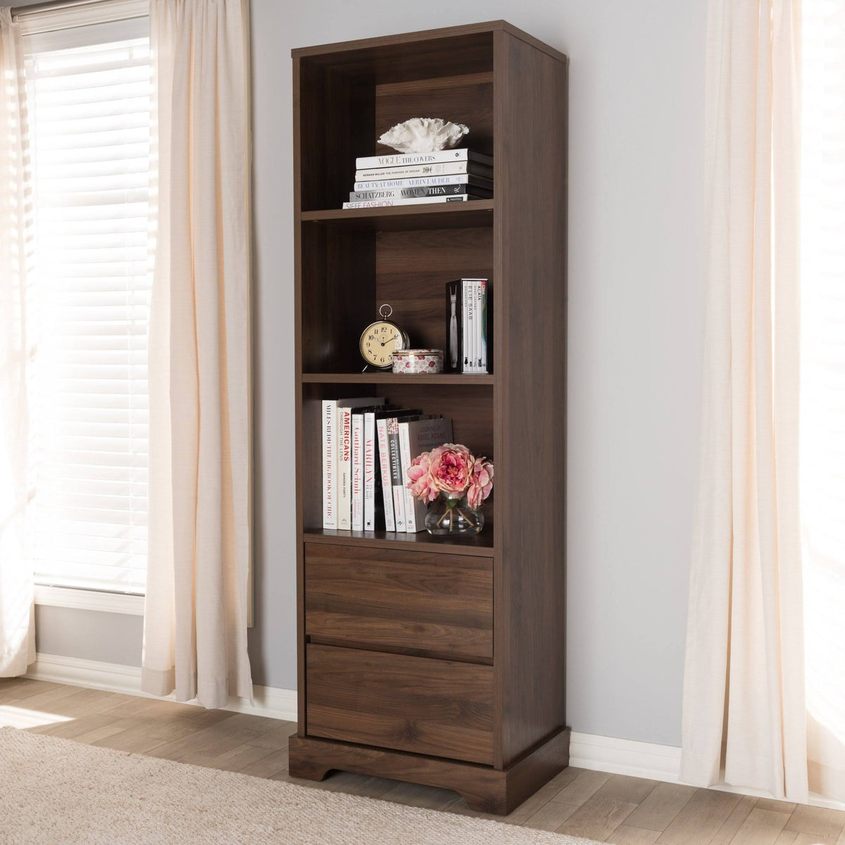 3-Shelf Brown Bookcase U942585