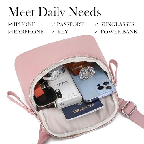 White Brown Vegan Leather Fanny Pack Crossbody Bag Y902