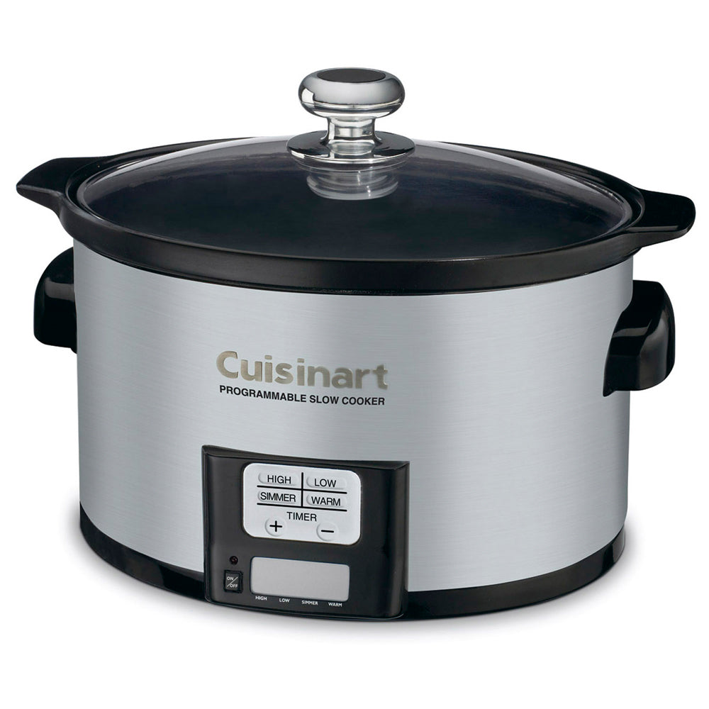 3.5 Quart Programmable Slow Cooker Brushed Stainless Steel C617294