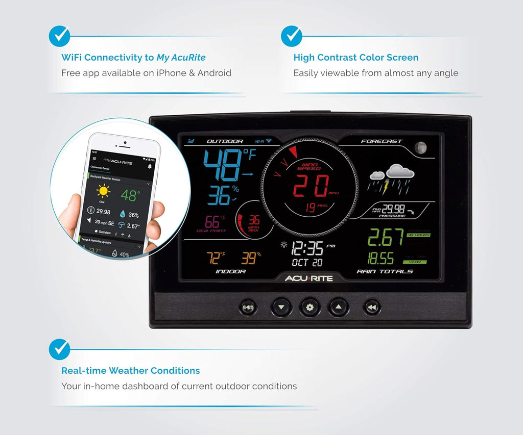 5-in-1 Home Weather Station with Wireless Display J9215