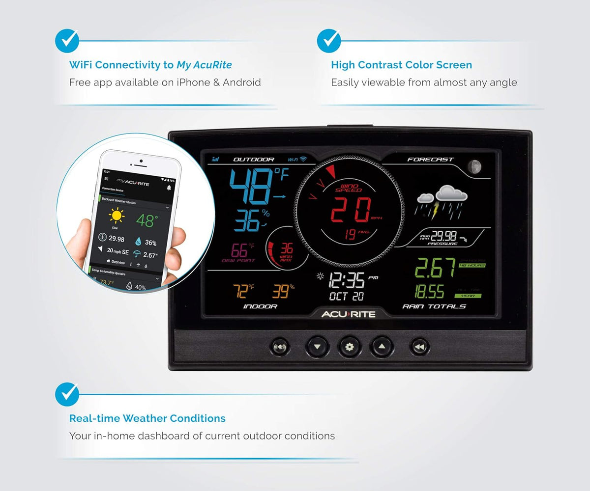 5-in-1 Home Weather Station with Wireless Display J9215