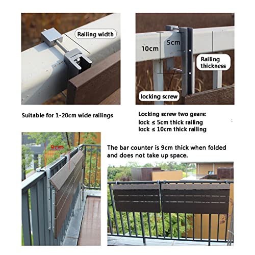 Outdoor Hanging Rail Table with Adjustable Height A8632