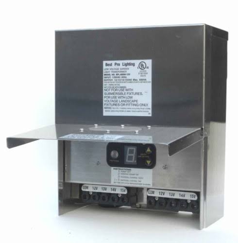 600W Stainless Steel Multi Tap Landscape Lighting Transformer A267