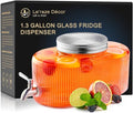 Glass Drink Dispenser, 5L 1.32 Gallon Stainless Steel Spigot D18696