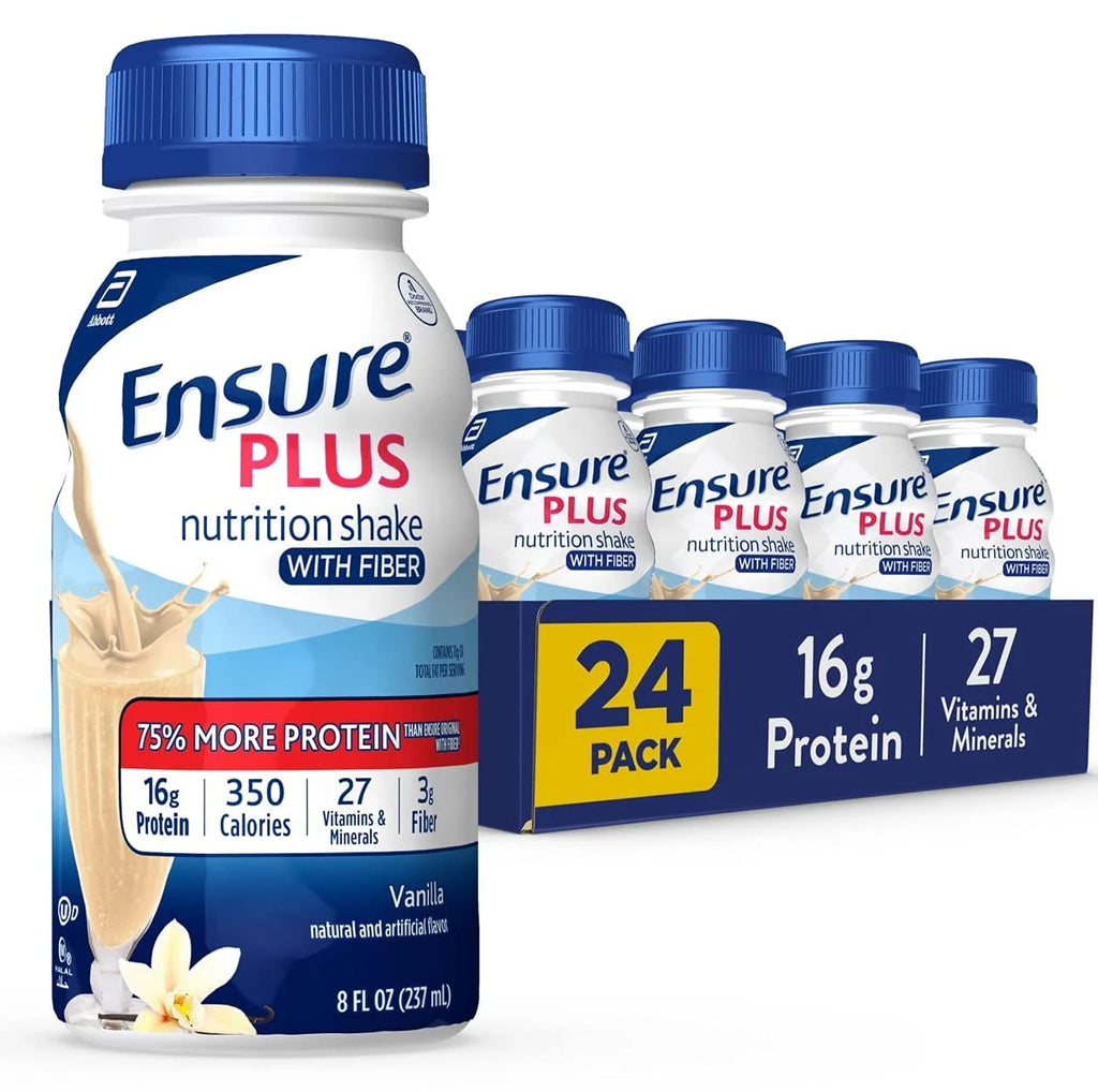 Vanilla Liquid Nutrition Shake with Fiber, 16 Grams of Protein, 8 Fl Oz Bottle (Pack of 24) T485