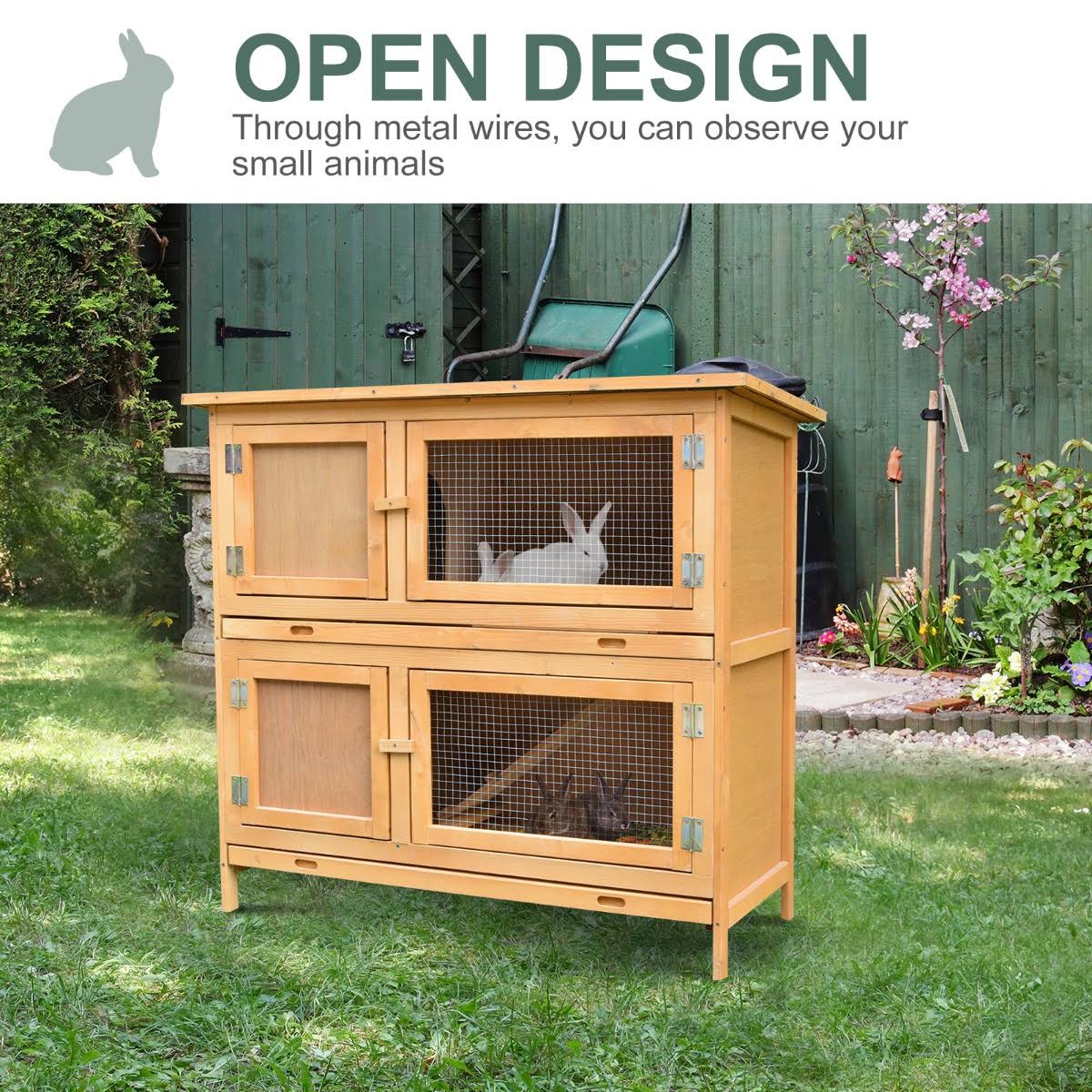 Solid Wood Rabbit Hutch T1485