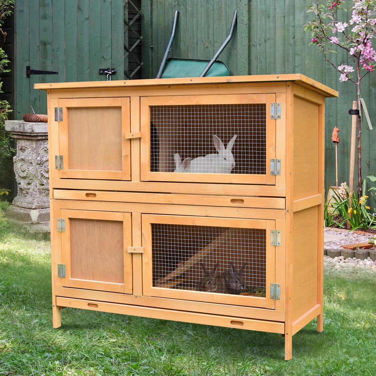 Solid Wood Rabbit Hutch T1485