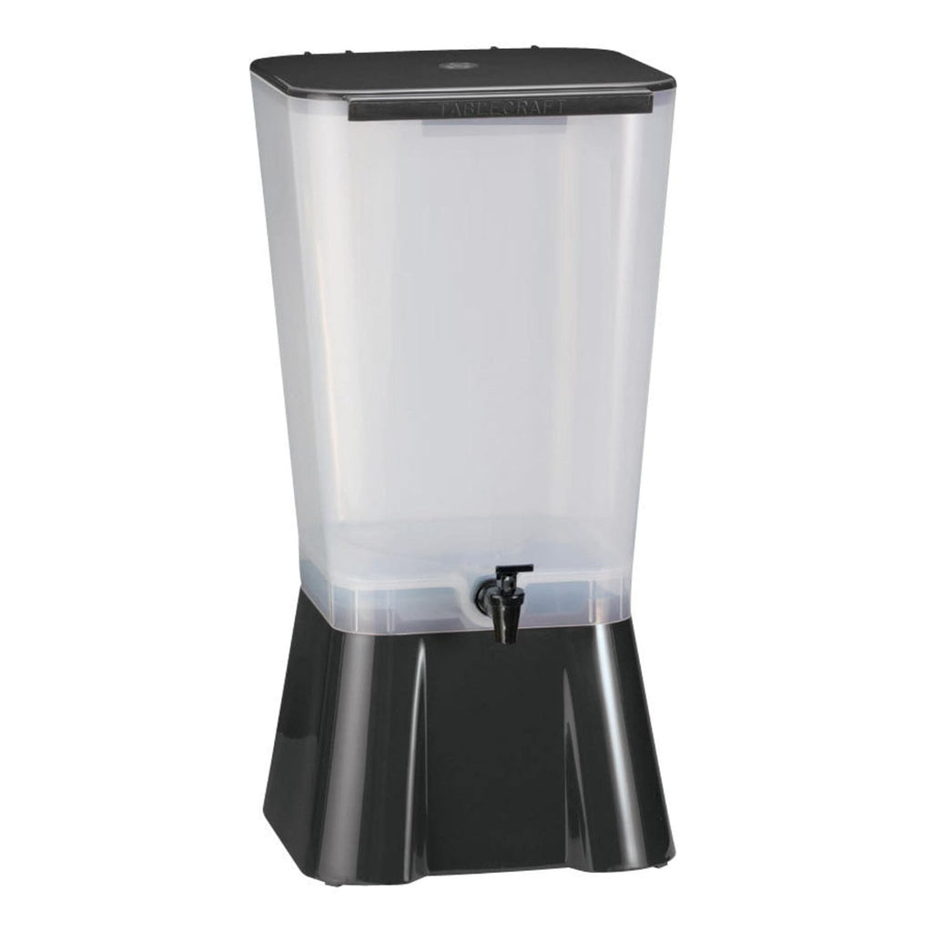 Black 5-Gallon Polypropylene Plastic Beverage Dispenser Y69410