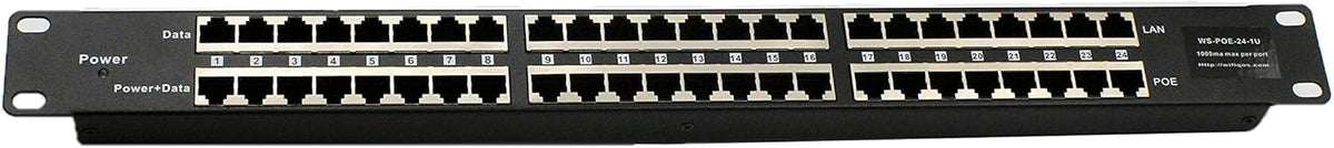 24 Port Passive PoE Injector with 48V 120W Power Supply H47448