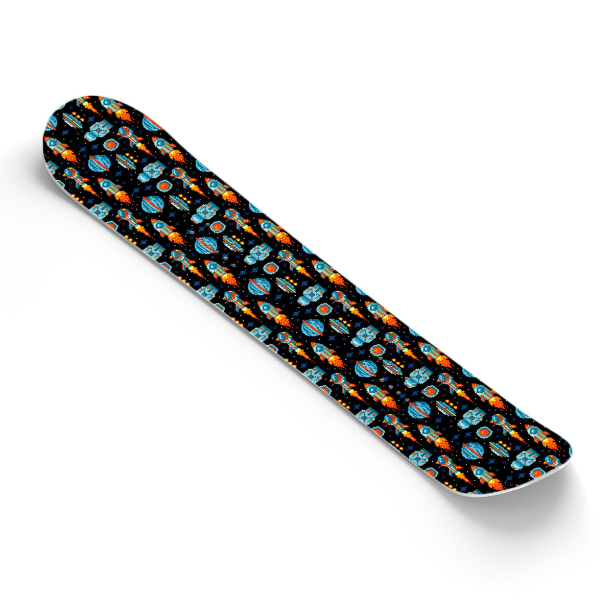 8 bit Galaxy Rocket Planet Snowboard Sticker Skin Cover G6575