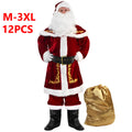 Deluxe Velvet Santa Claus Suit Set 12pcs -XXL R92678