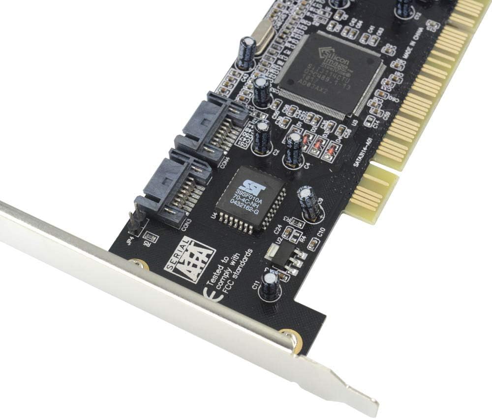 4 Ports PCI SATA Raid Controller Internal Expansion Card with 2 Sata Cables U440