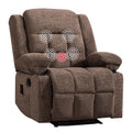 Brown Manual Recliner Chair with Massage and Heat R462
