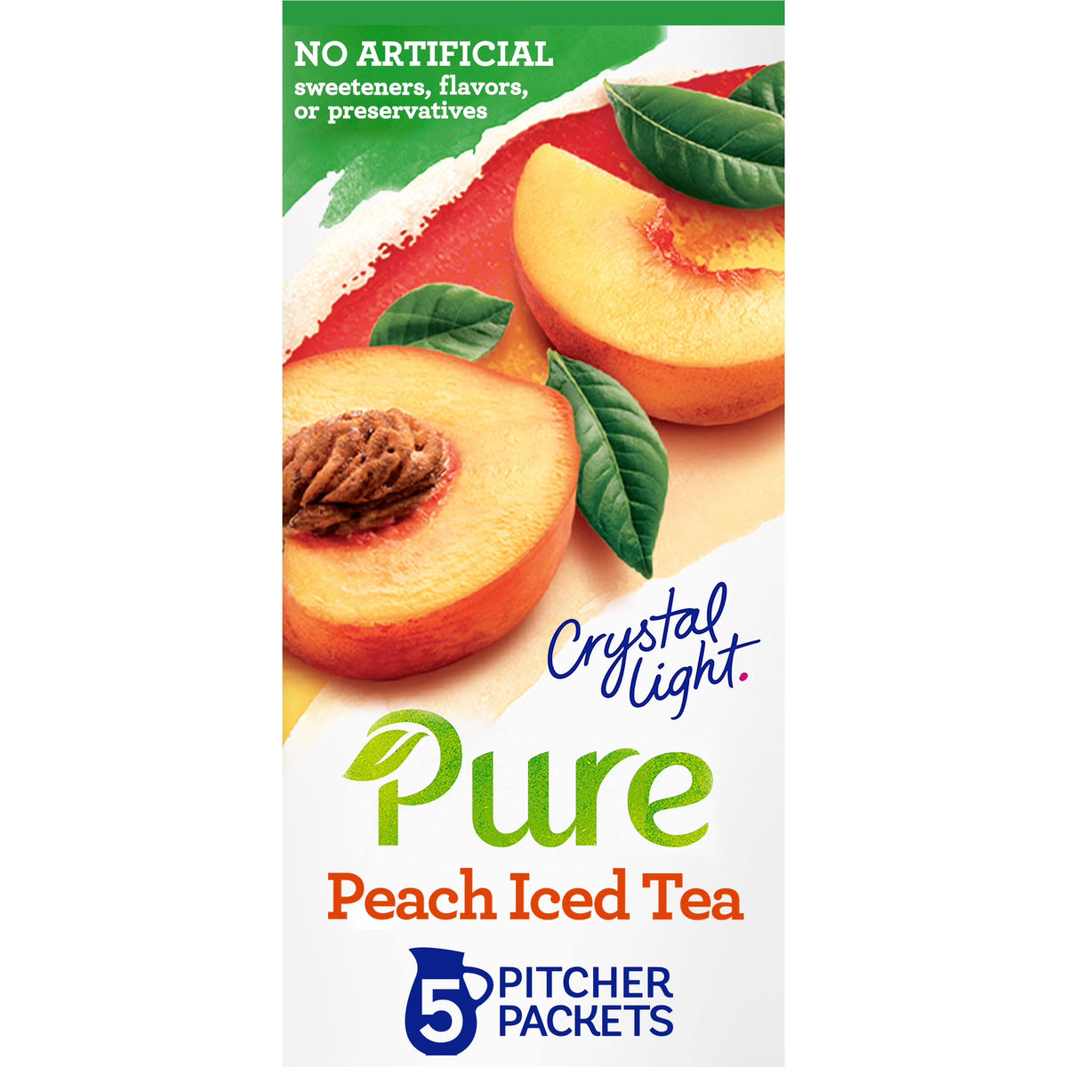 Peach Iced Tea Powdered Drink Mix 2.28 oz/pouch (5 Count Pitcher Packets) O3171