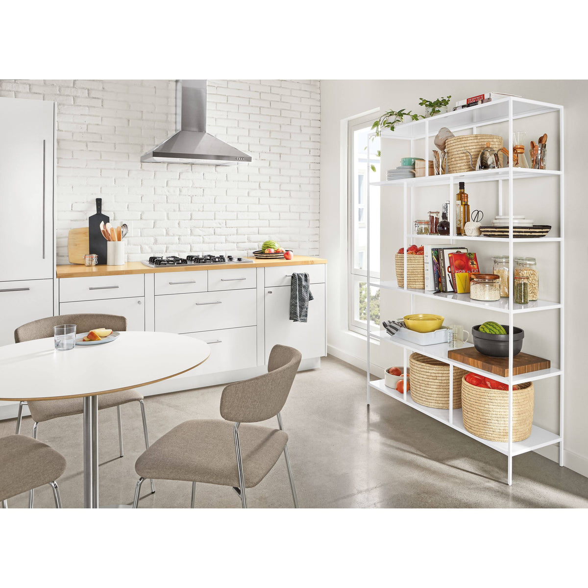 Modern Foshay Bookcase 15d 32W 86H in Cognac P45657