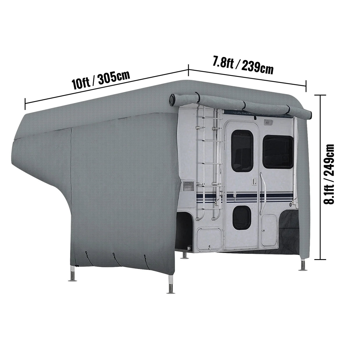 8'-10' Waterproof Anti-UV Non-Woven Fabric RV Cover Z405
