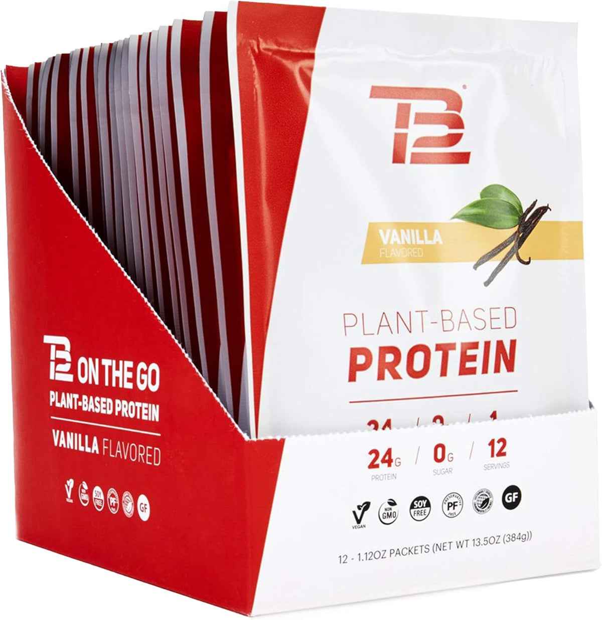 Vanilla Plant Based Pea Protein Powder, 18 Servings, Pack of 2 A48303