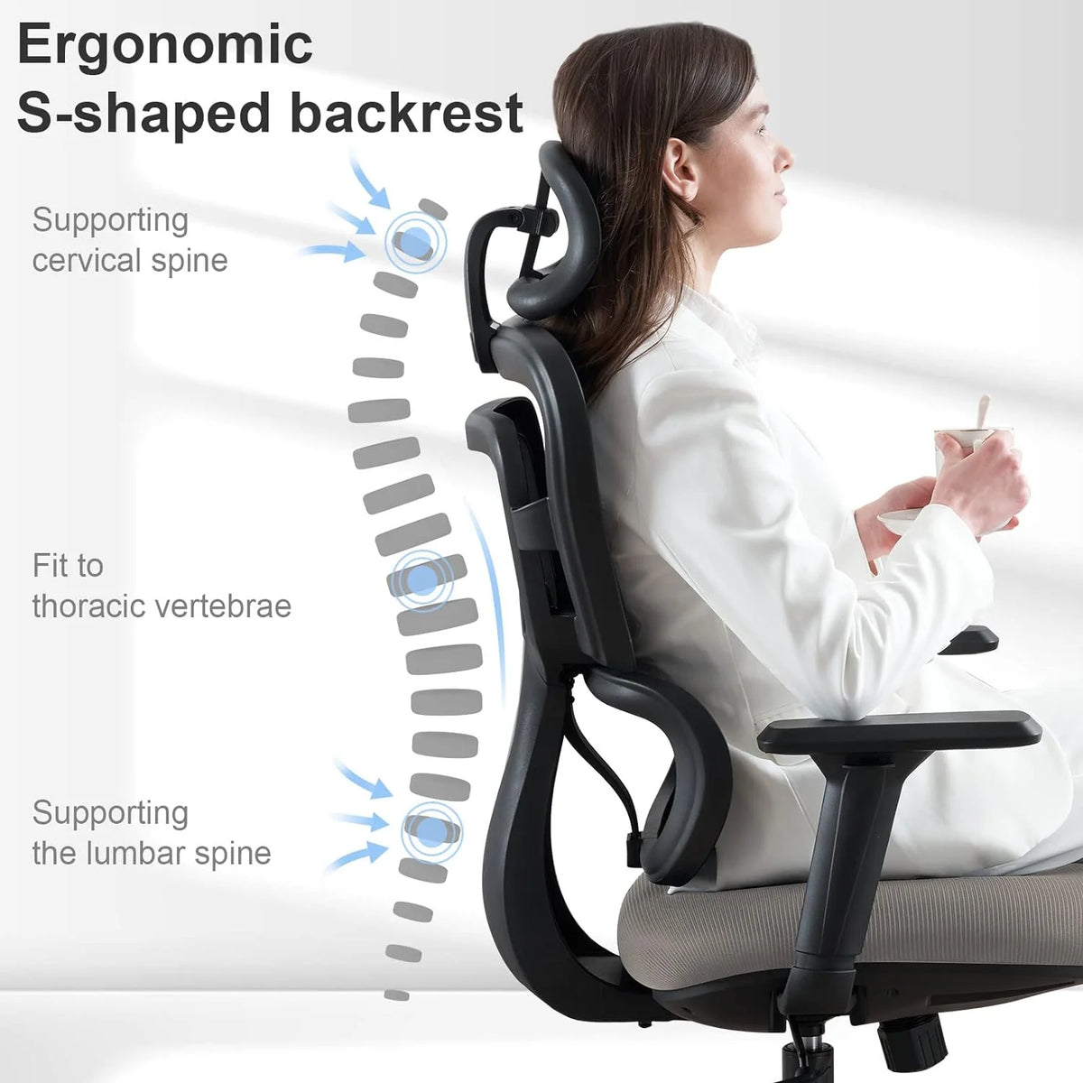 Ergonomic Mesh High Back Office Chair with Headrest C23357