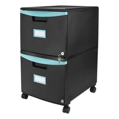 2-Drawer Mobile File Cabinet, Black H645460