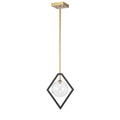 10-Inch Black and Gold Pendant Lamp H81714