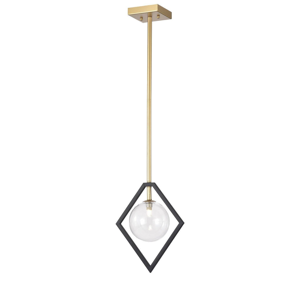 10-Inch Black and Gold Pendant Lamp H81714