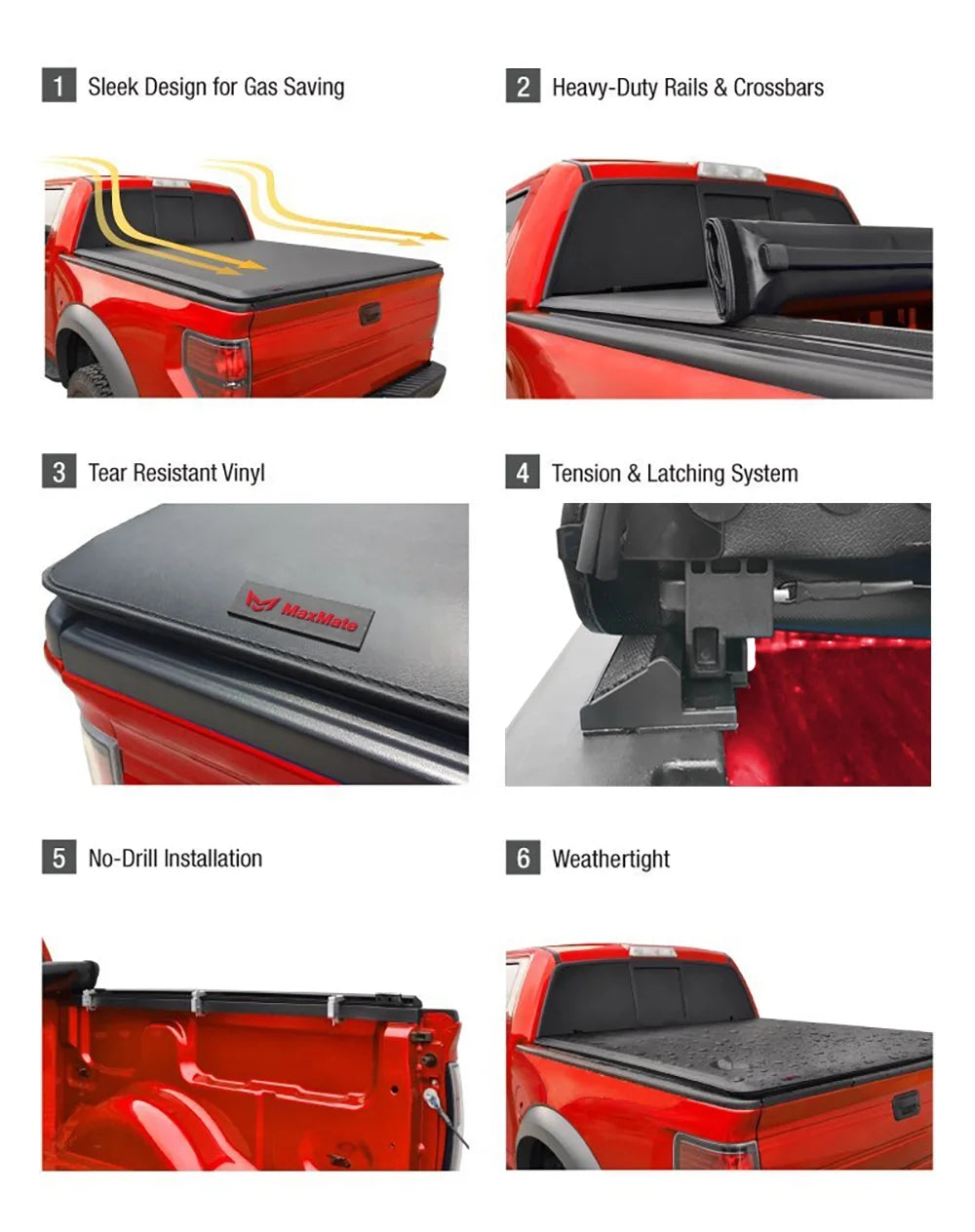 Soft Roll-up Truck Bed Tonneau Cover F17815