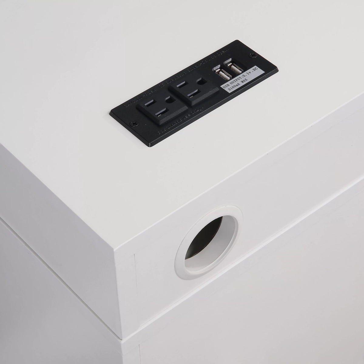 47" Wide White Desk with Storage A94754