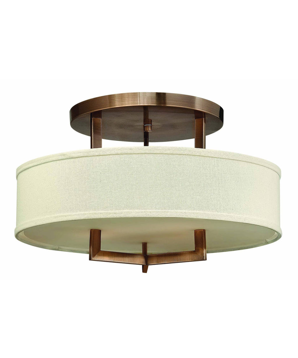Brushed Bronze Semi Flush Mount Light I861