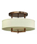 Brushed Bronze Semi Flush Mount Light I861