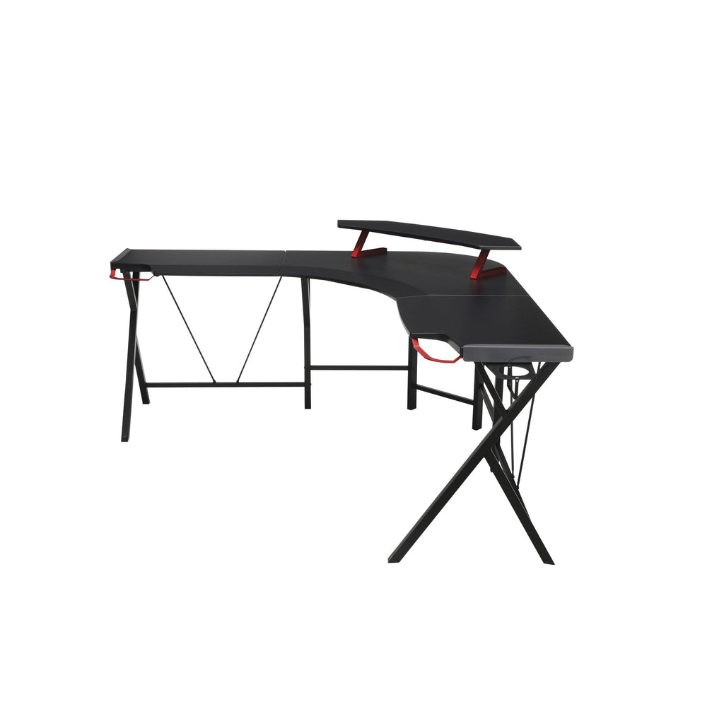 Grey L Shaped Gaming Desk P8209