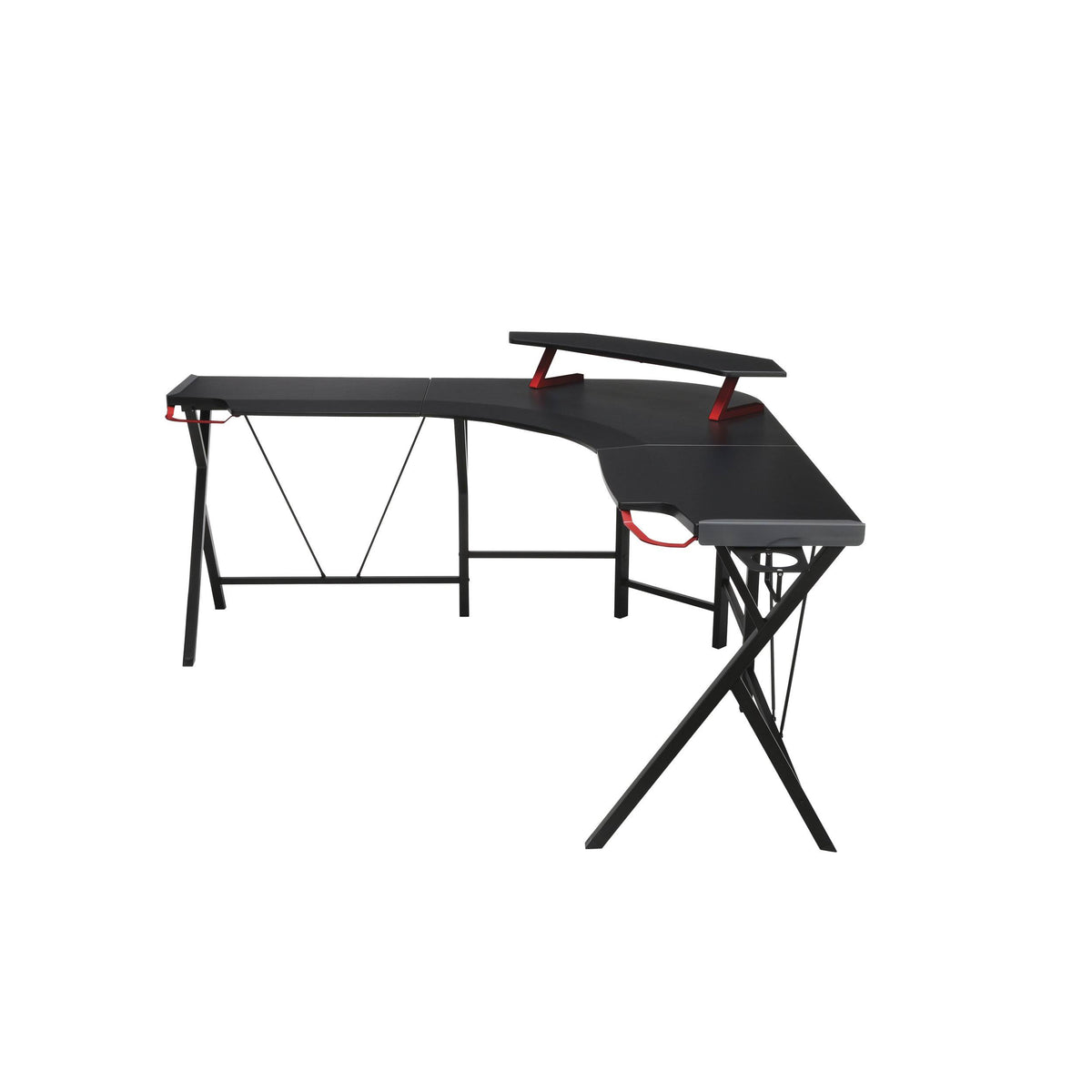 Grey L Shaped Gaming Desk P8209
