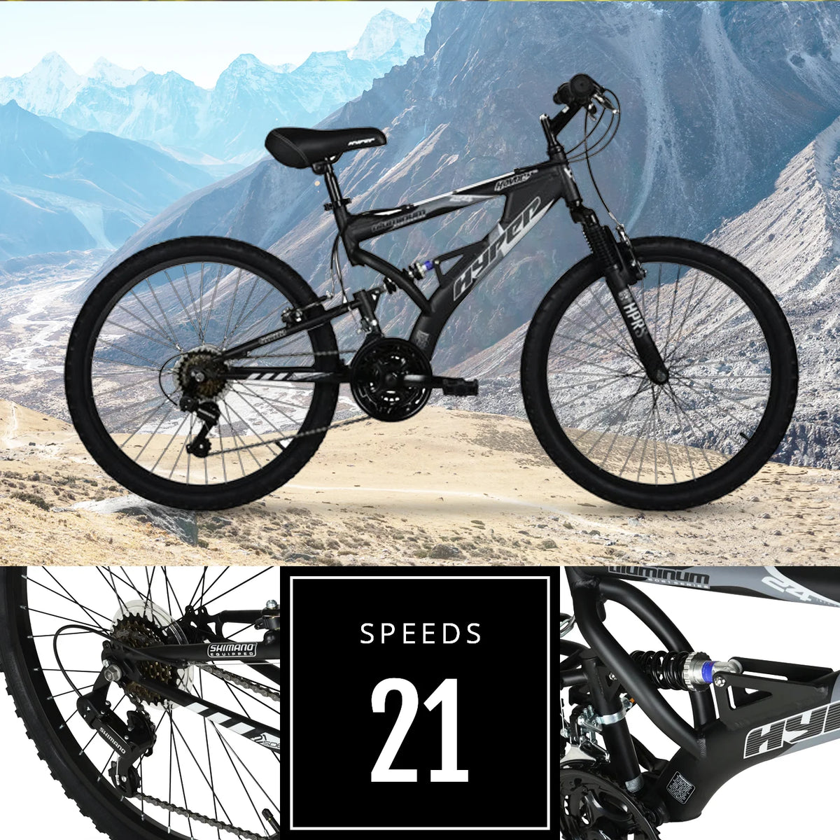 24 Boy's Black Mountain Bike C25875