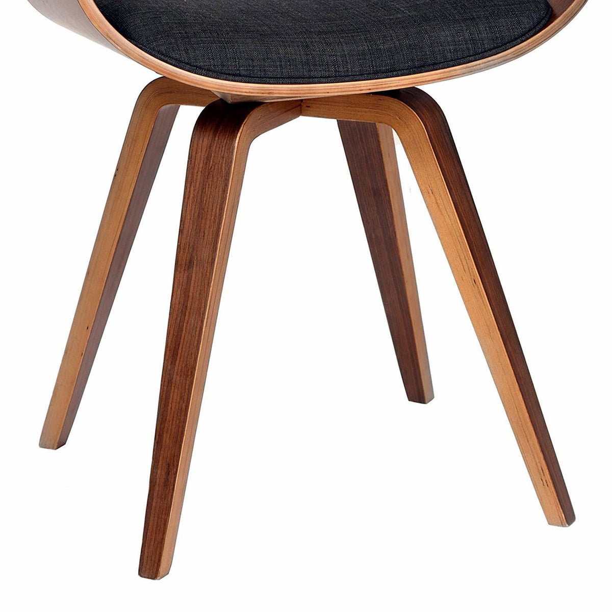 Charcoal Fabric and Walnut Wood Finish Chair S3874